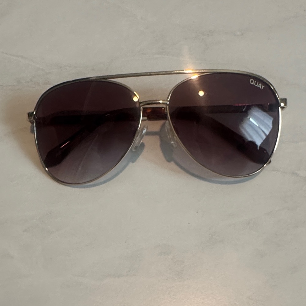 Quay Australia Silver Frame Sunglasses